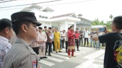 Polres Sergai Kawal Aksi Unjuk Rasa Dugaan Korupsi Dana Desa Di 12 Desa Kecamatan Sipispis