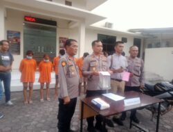 Polsek Medan Baru Ringkus Lima Remaja Pelaku Pencurian Dengan Kekerasan