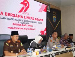 Sambut HUT Bhayangkara Ke-79, Polres Batubara Gelar Doa Bersama
