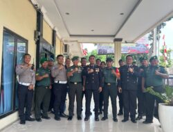 HUT Ke 79 Bhayangkara, Danramil 06/MS Kunjungi Polsek Sunggal