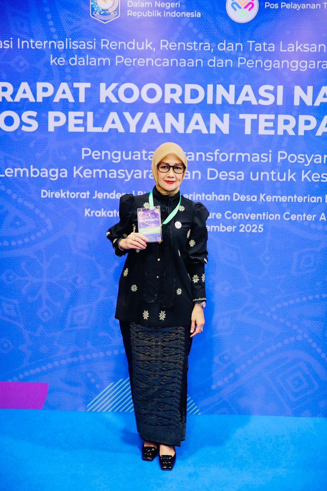 Teks foto : Ketua Tim Penggerak (TP) Posyandu Kabupaten Aceh Tamiang, Ny. Yuyun Armia saat mengikuti Rapat Koordinasi Nasional (Rakornas) Posyandu Tahun 2025 di Jakarta, Senin (22/9/2025).