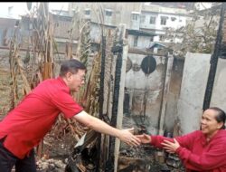 PDI Perjuangan Kota Medan Kembali Bantu Korban Kebakaran di Sukaramai II