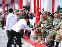 Bupati Batubara Hadiri Upacara HUT Ke-80 TNI di Lapangan Merdeka Medan