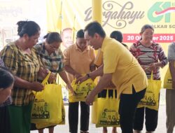 Peringati HUT Ke 61, Golkar Nias Utara Berbagi 1.000 Paket Sembako
