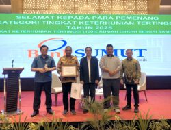 Bank Sumut Raih Penghargaan Keterhunian 100 Persen Dari BP Tapera