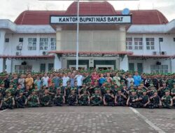 Personel Yonif TP 903/Baluseda Tiba Di Nias Barat Disambut Hangat Oleh Bupati