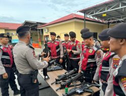Sat Samapta Polres Batubara Gelar Apel dan Membersihkan Senjata Ss1 V1