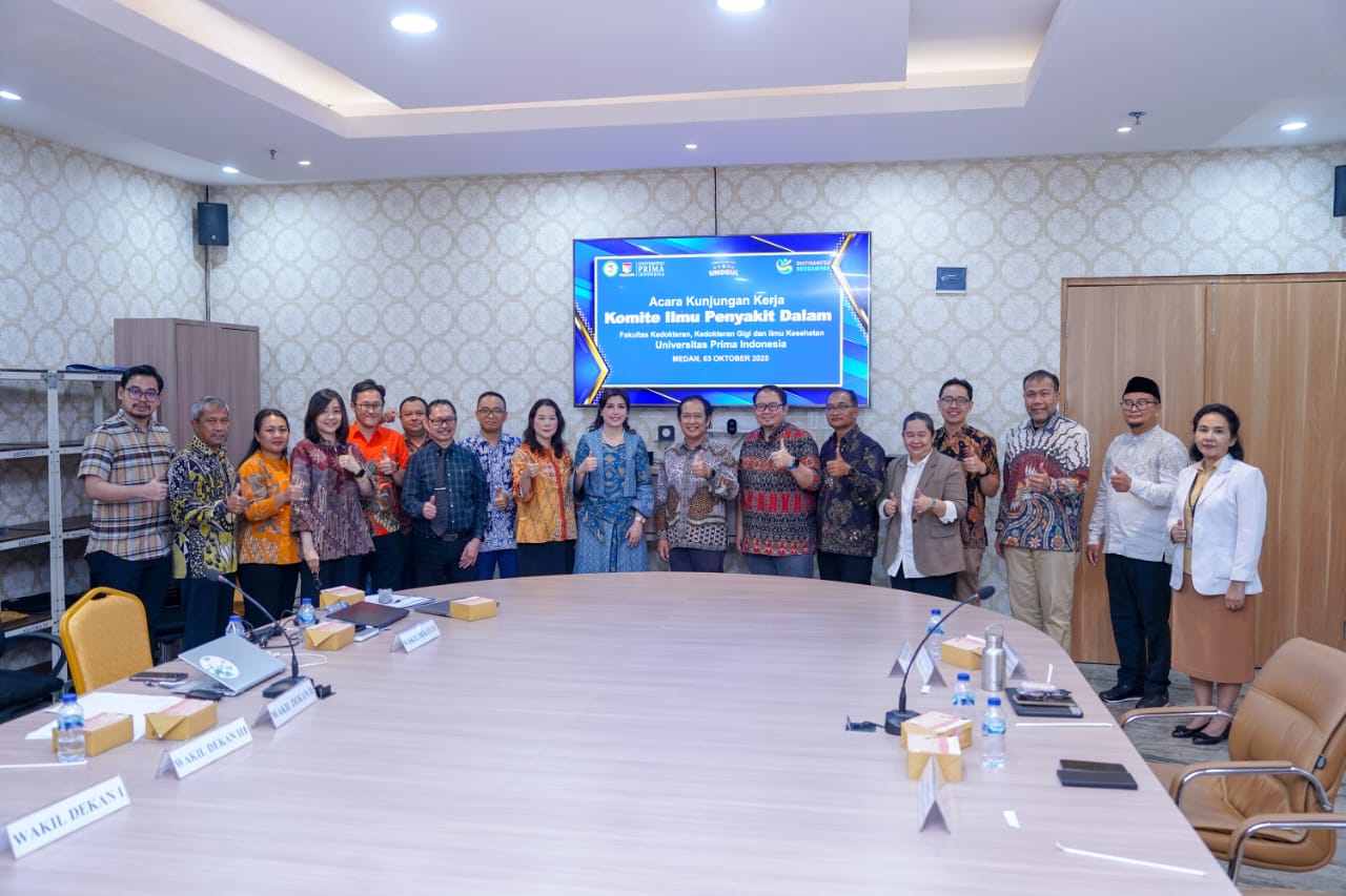 Teks foto: Kunjungan Komite Ilmu Penyakit Dalam (KIPD), Kolegium Ilmu Penyakit Dalam, dan PAPDI ke Kampus UNPRI untuk menilai kesiapan penyelenggaraan PPDS Penyakit Dalam serta memastikan seluruh proses akademik berjalan sesuai standar mutu nasional dan internasional.