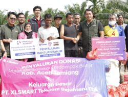 FJPI Sumut Dan XLSMART Salurkan Bantuan Ke Aceh Tamiang