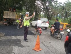 Satlantas Polres Sergai Giat Pengamanan Lalin Di Jalinsum Sumatera