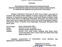 Pemkab Nias Barat Serahkan SK PPPK Paruh Waktu
