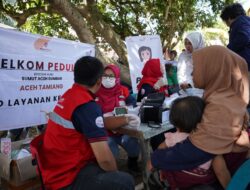Relawan BUMN Peduli Telkom Hadir Di Desa Menang Gini Aceh Tamiang