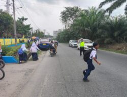 Kasat Lantas Polres Batubara Pimpin Langsung Pengaturan Lalulintas