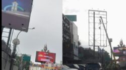 Pernah Tumbang, Warga Apresiasi Satpol PP Medan Bongkar Papan Reklame Di Jalan Zainul Arifin