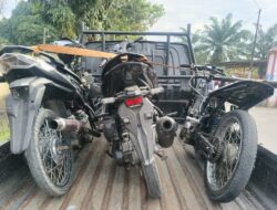 Patroli Subuh Polsek Indrapura Amankan Tiga Sepeda Motor, Dua Petasan