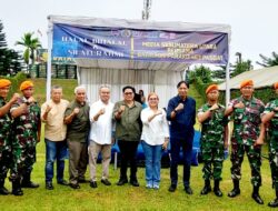 Silaturahmi dan Halal Bihalal, Batalyon Para Komando 463 Pasgat Pererat Sinergi dengan Media Sumut