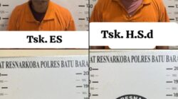 Teks fhoto Polres Batubara tangkap 4 tersangka dengan Barang Bukti (BB) 200 gram Shabu Rabu (01/4-2026).beritasore/ alirsyah