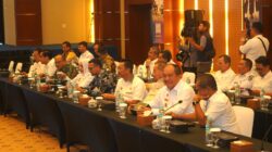 Teks fhoto Bupati Kabupaten Asahan Taufik Zainal Abidin, S.Sos.M.Si menghadiri dan menyambut Kunjungan kerja (Kunker) spesifik Komisi II DPR RI ke Provinsi Sumatera Utara di Kantor Pusat PT Bank Sumut Medan Rabu (01/4-2026). 