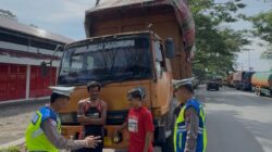 Teks fhoto Satlantas Polres Batubara menggelar Sosialisasi Tertib Berlalu Lintas Jum'"at (10/4-2026).beritasore/ alirsyah